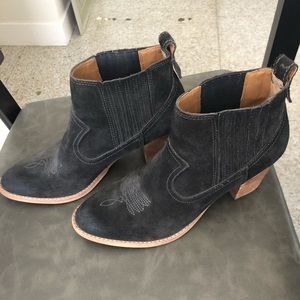 Suede Cowboy bootie sz 10